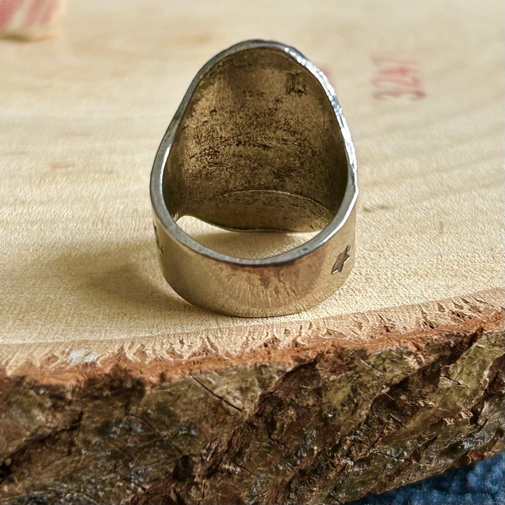 Dark Whimsigoth Magical Palm Reading Magic Unique Carved Chunky Statement Ring - Picture 7 of 7